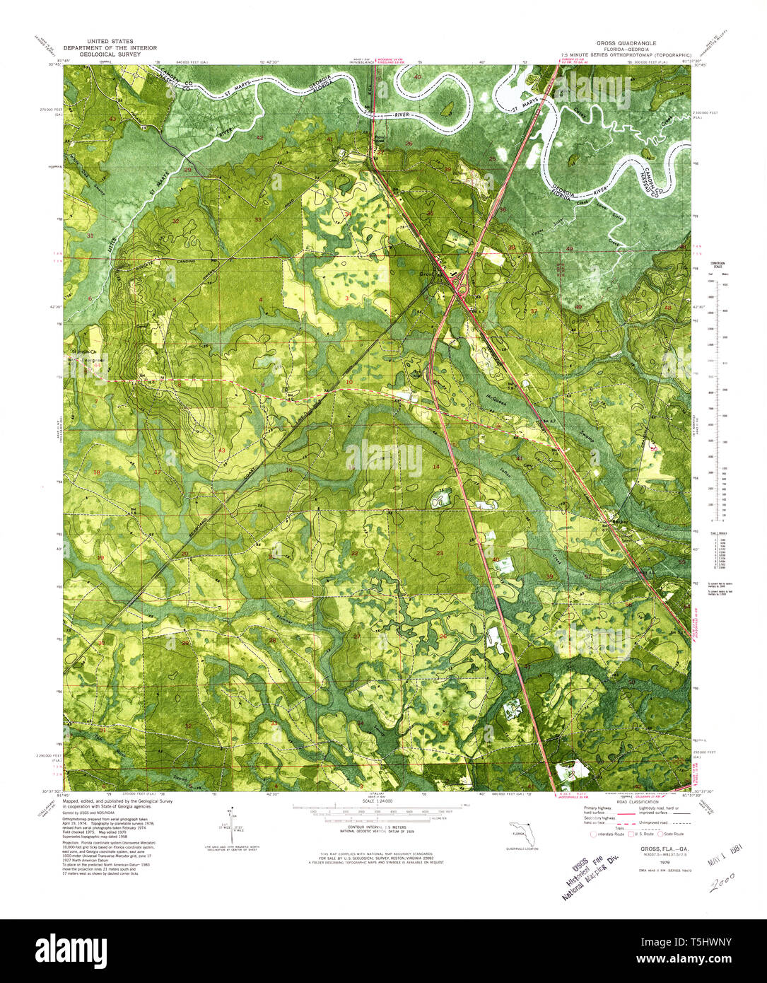 USGS TOPO Map Florida FL Gross - Usgs Topo Map Florida Fl Gross 346530 1979 24000 Restoration T5HWNY 