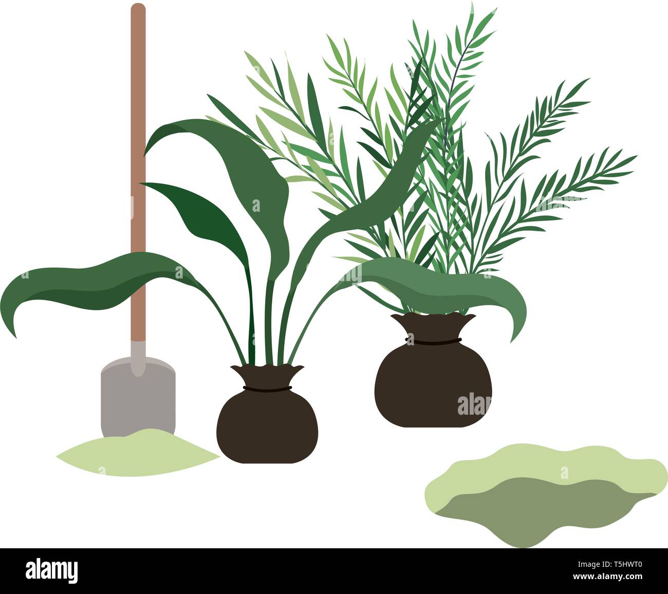Trees planter Stock Vector Images - Alamy