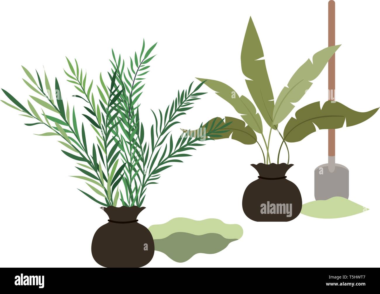 Trees planter Stock Vector Images - Alamy