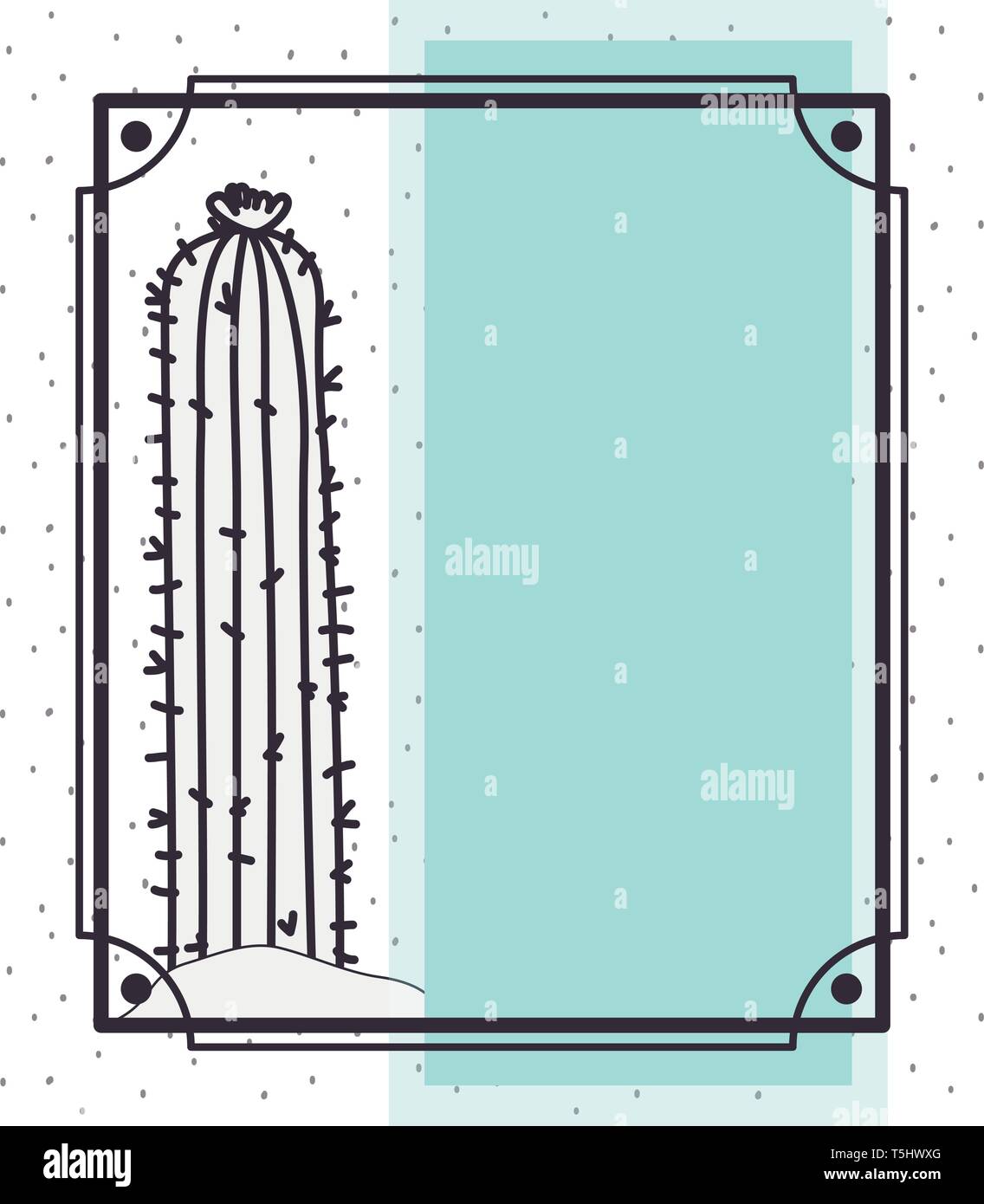 pattern cactus in frame isolated icon Stock Vector Image & Art - Alamy