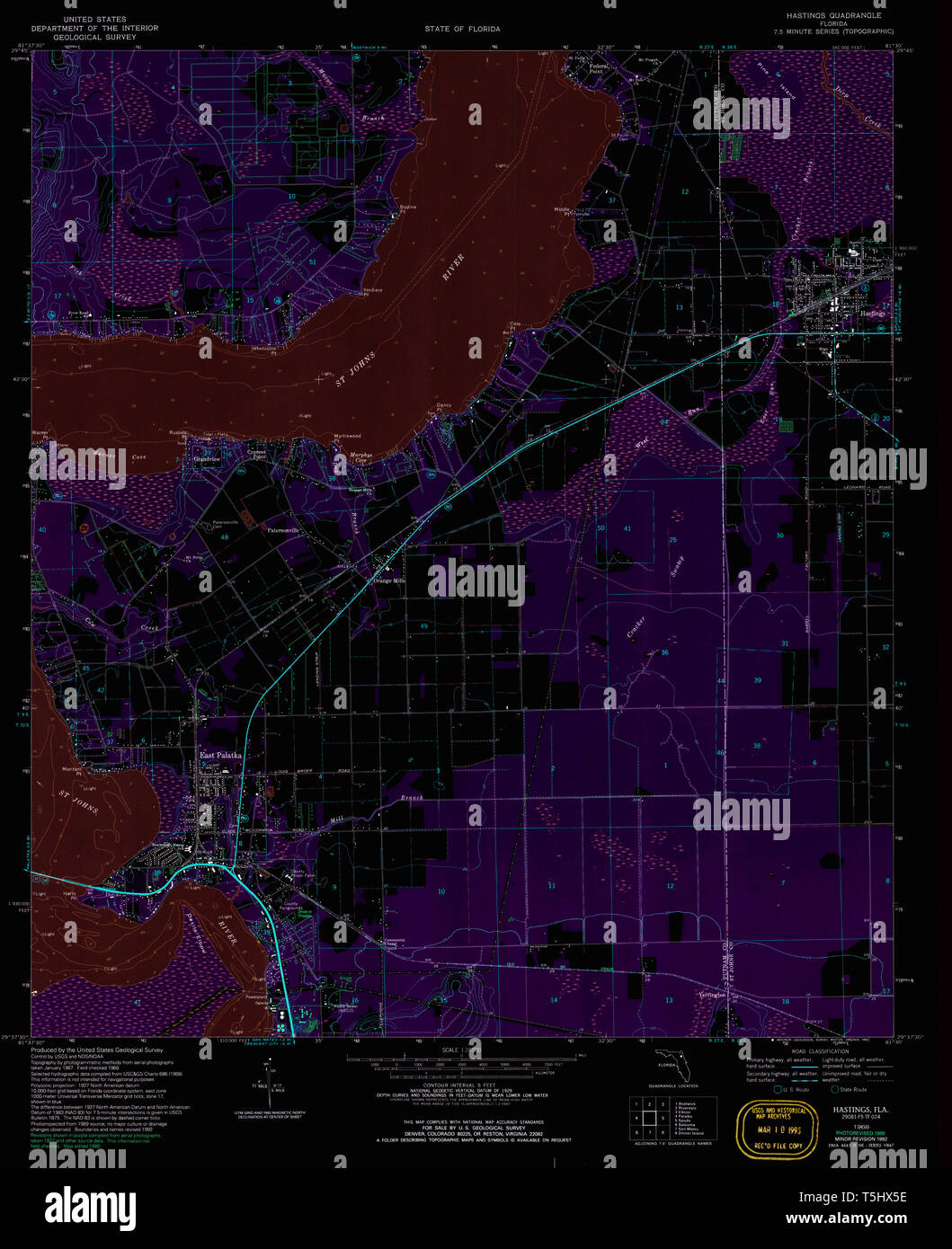 Hastings florida map hires stock photography and images Alamy