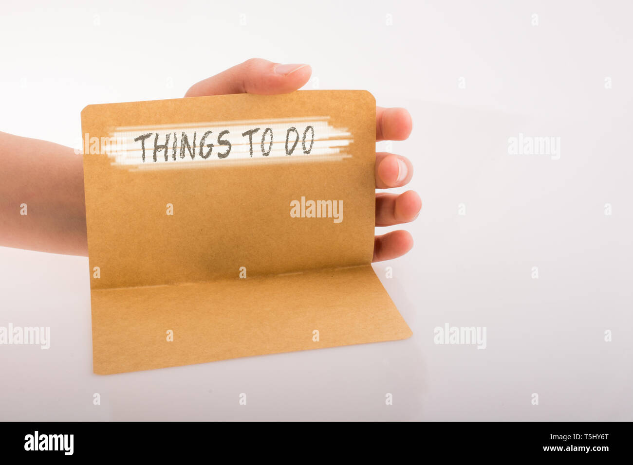 Things to do  as a memo list in view Stock Photo