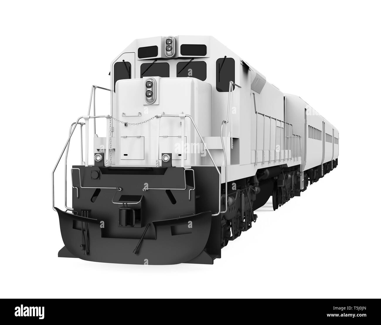 Diesel Locomotive Train Isolated Stock Photo