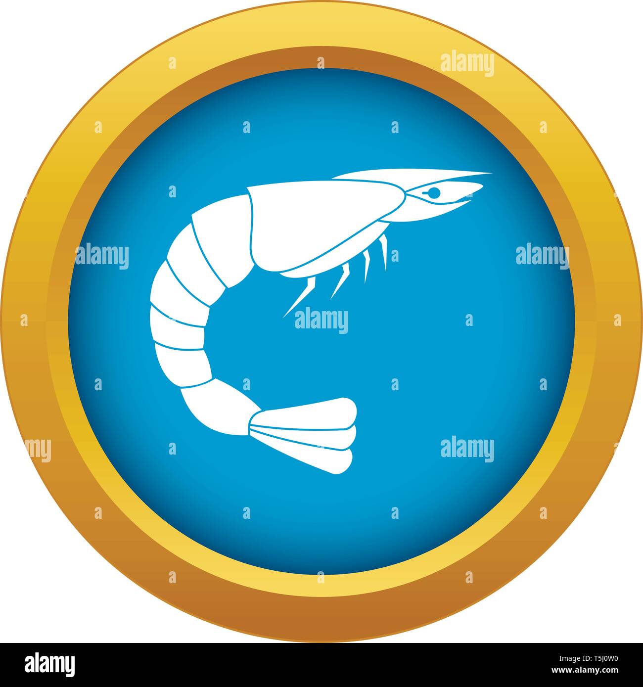 Fresh sea shrimp icon blue vector isolated Stock Vector Image & Art - Alamy