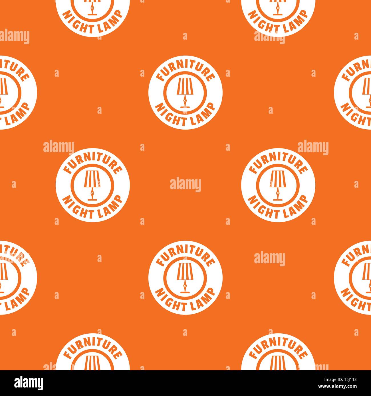 Night lamp pattern vector orange Stock Vector