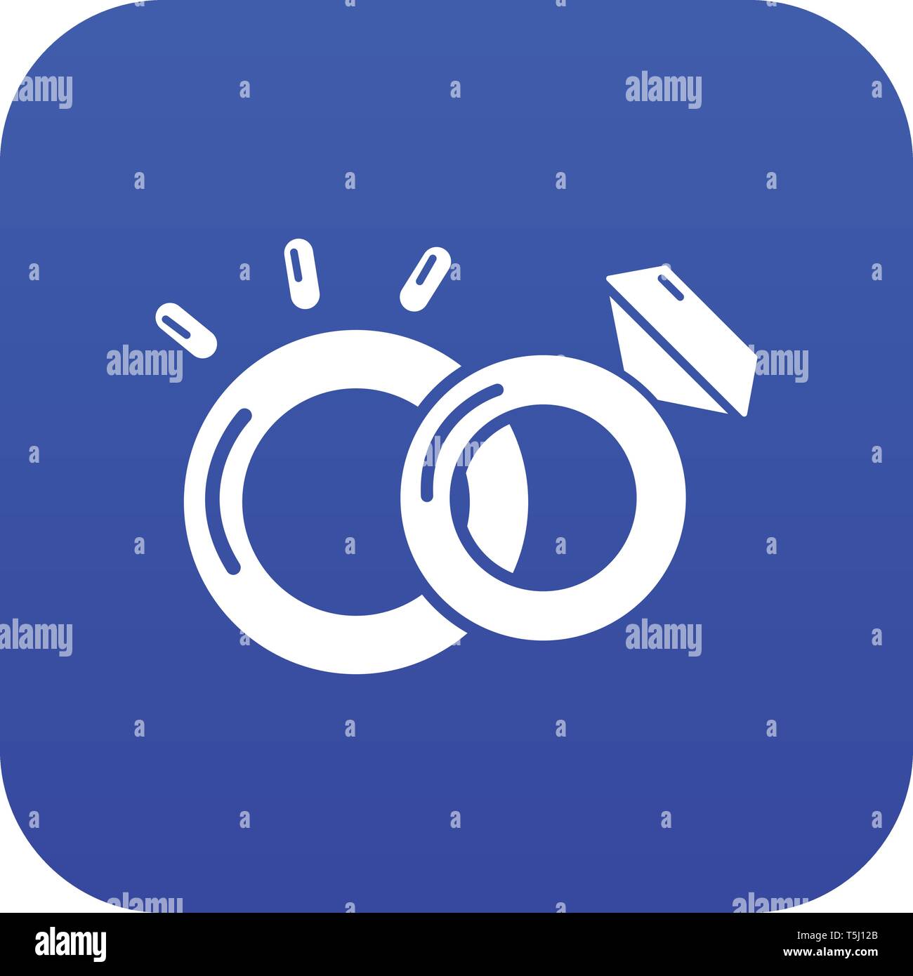 Wedding rings icon blue vector Stock Vector Image & Art Alamy