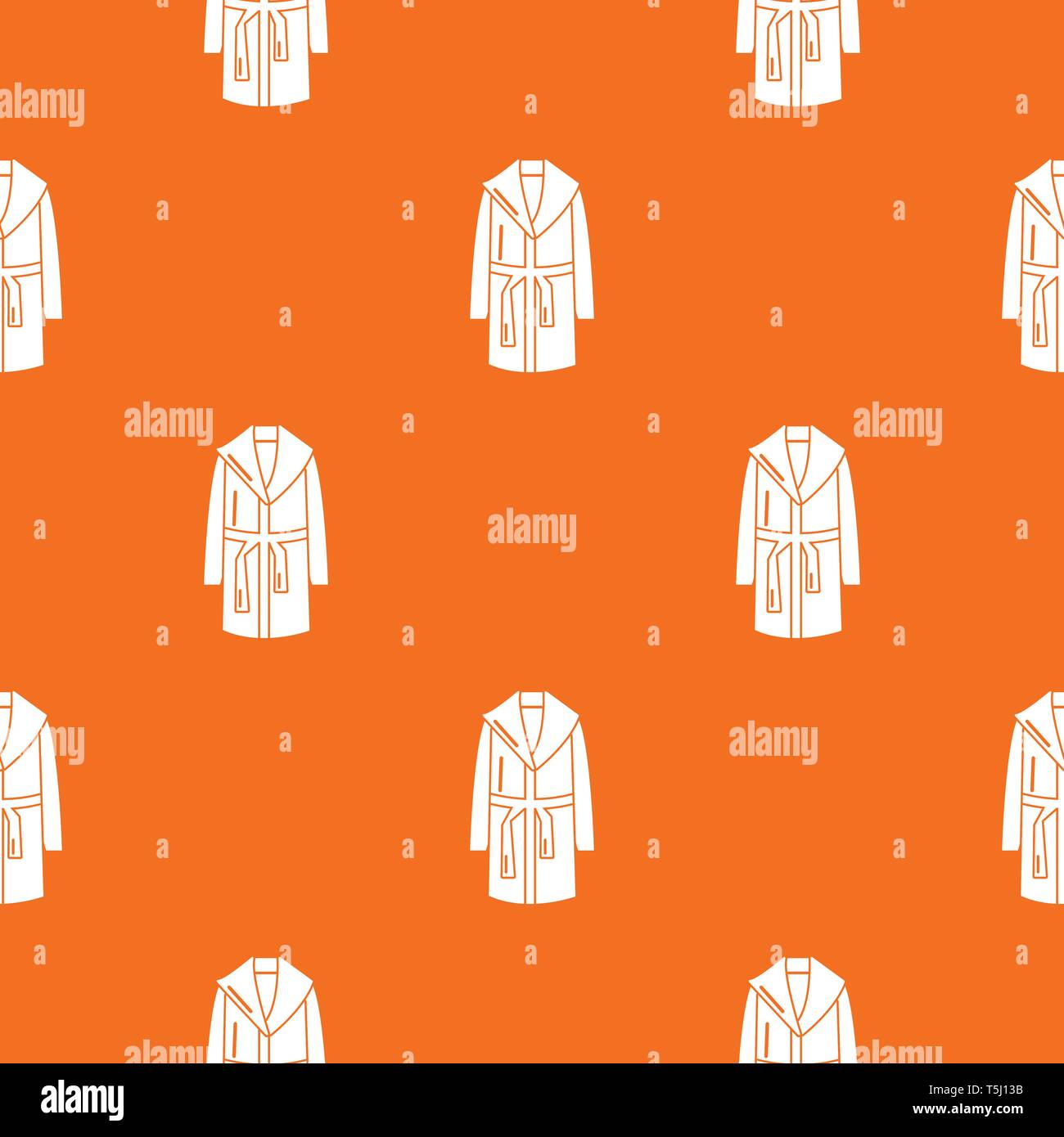 Bathrobe pattern vector orange Stock Vector