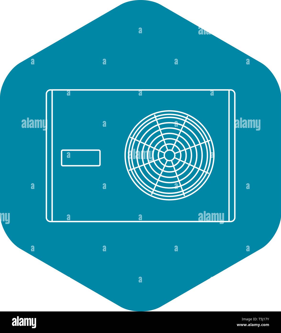 Air compressor icon, outline style Stock Vector