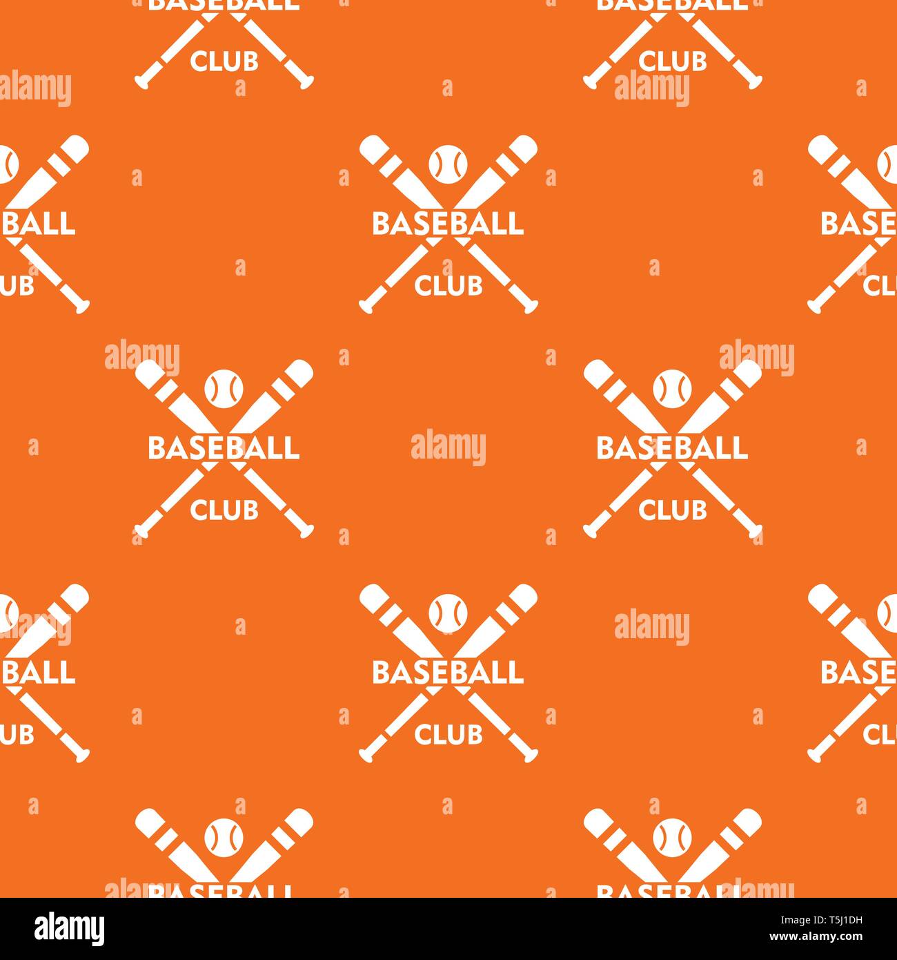 Baseball club pattern vector orange Stock Vector Image & Art - Alamy