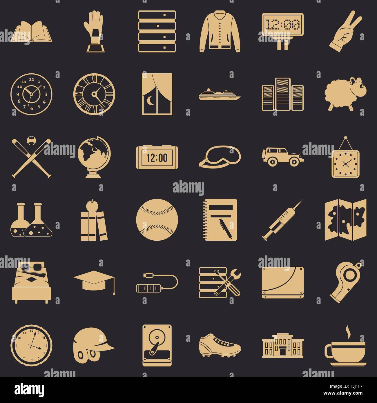 Hourglass icons set, simple style Stock Vector Image & Art - Alamy