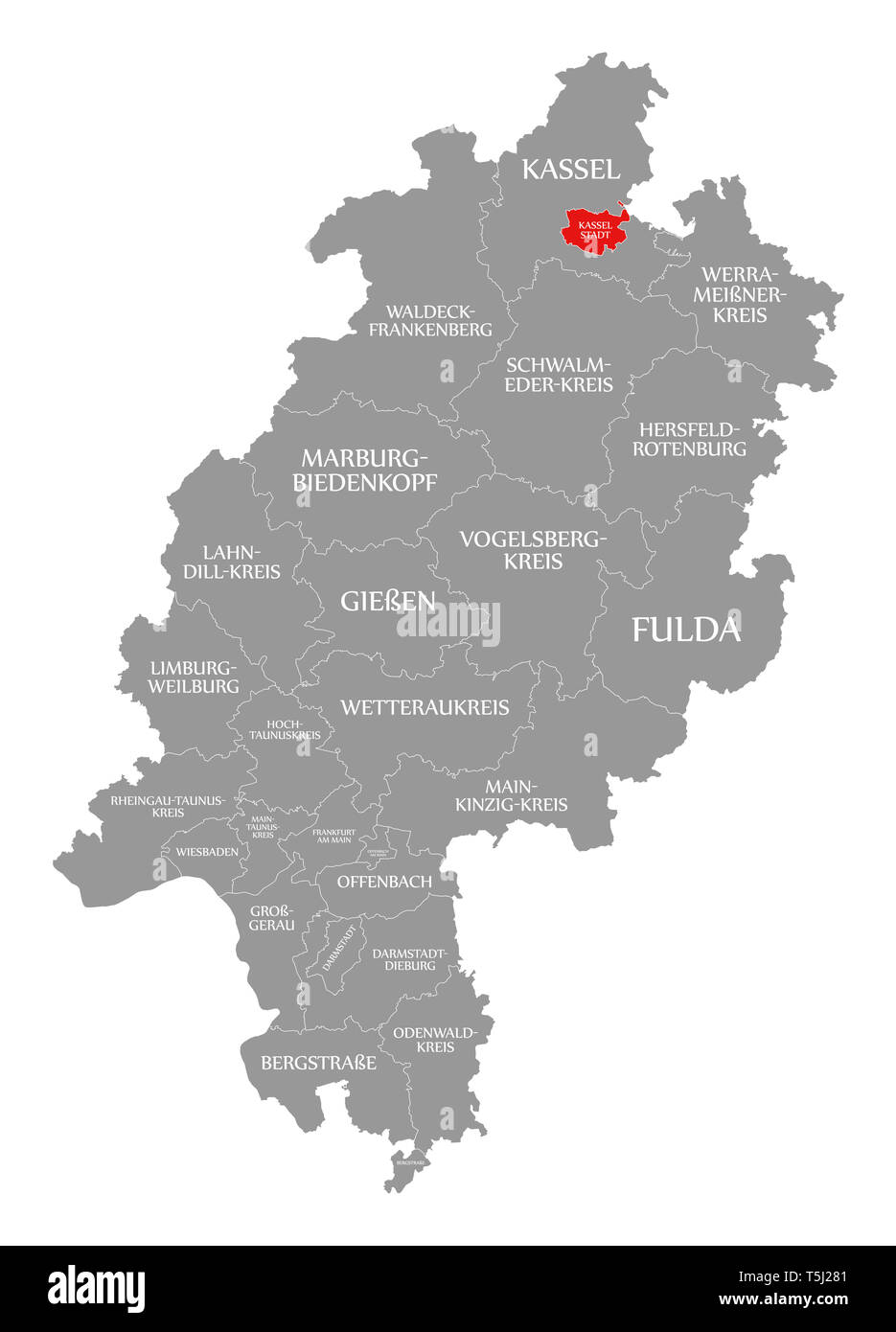hesse  cassel germany map