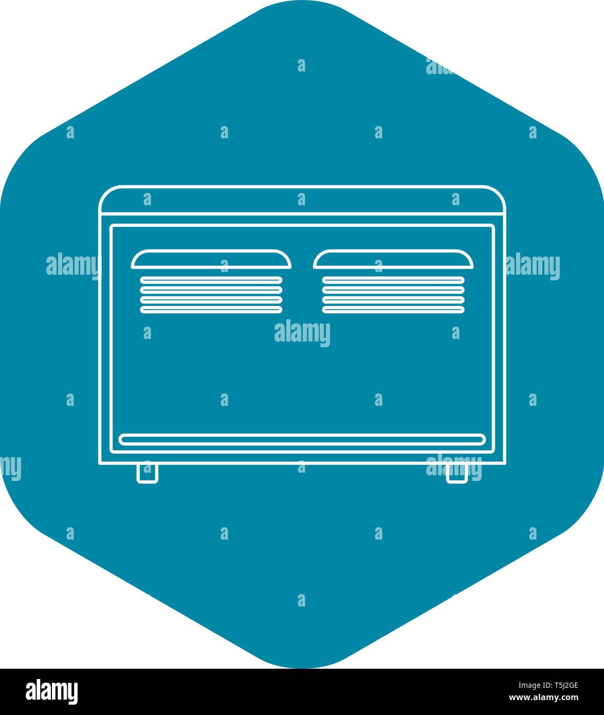 Convector heater icon, outline style Stock Vector