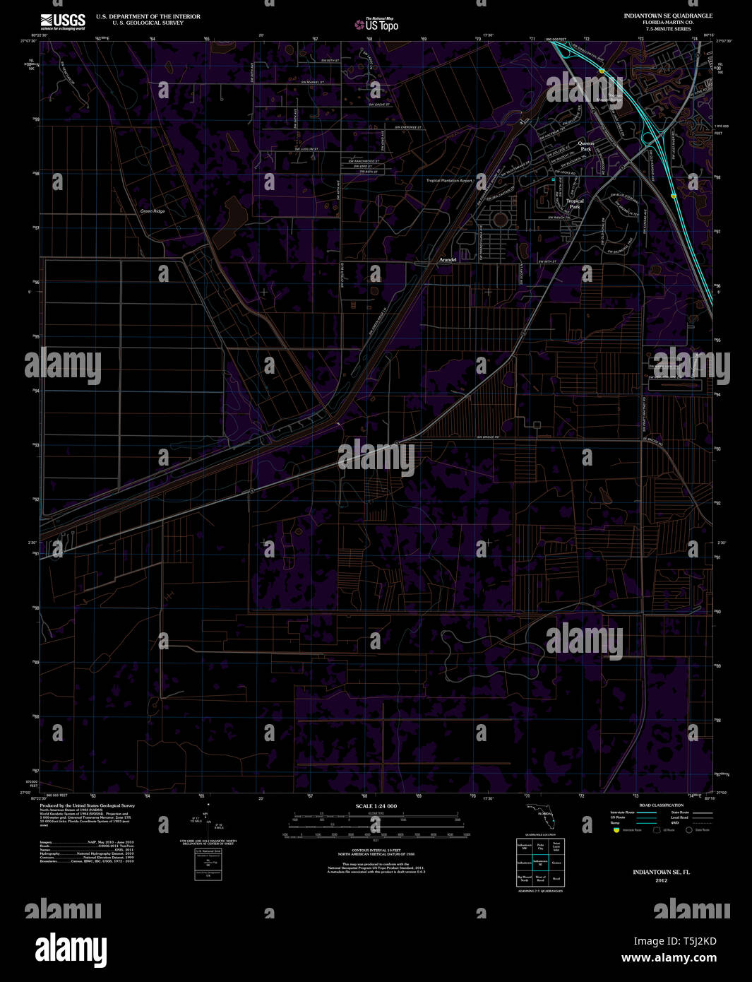 Indiantown florida map hires stock photography and images Alamy