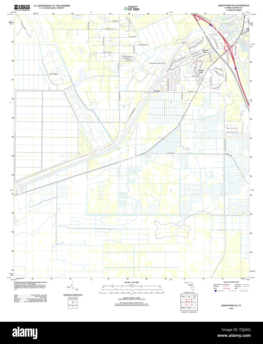 Indiantown florida map hires stock photography and images Alamy