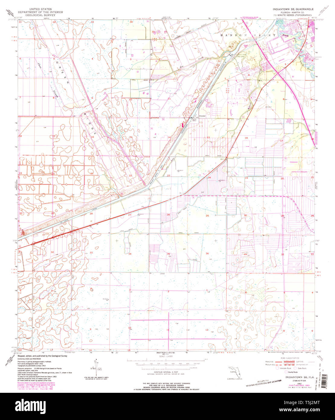 Indiantown florida map hires stock photography and images Alamy