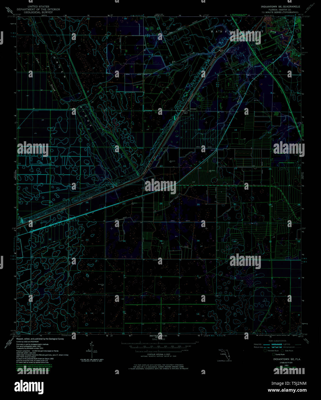 Indiantown florida map hires stock photography and images Alamy