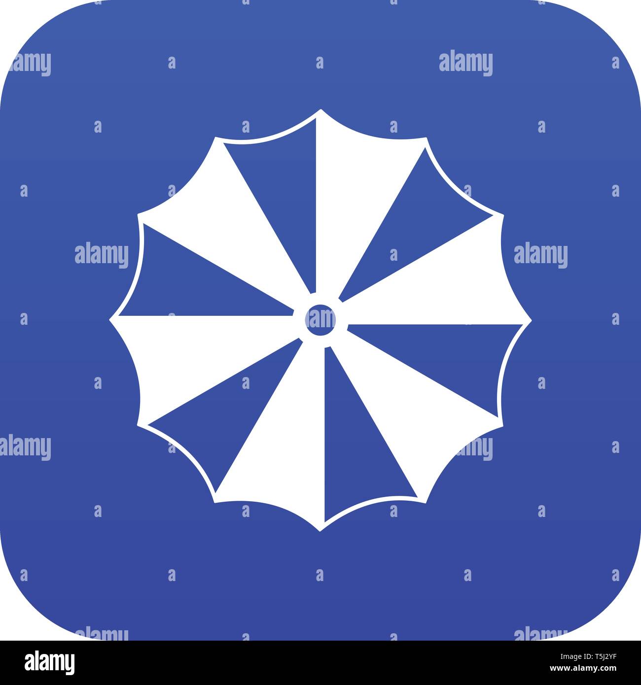 Striped umbrella icon digital blue Stock Vector Image & Art - Alamy