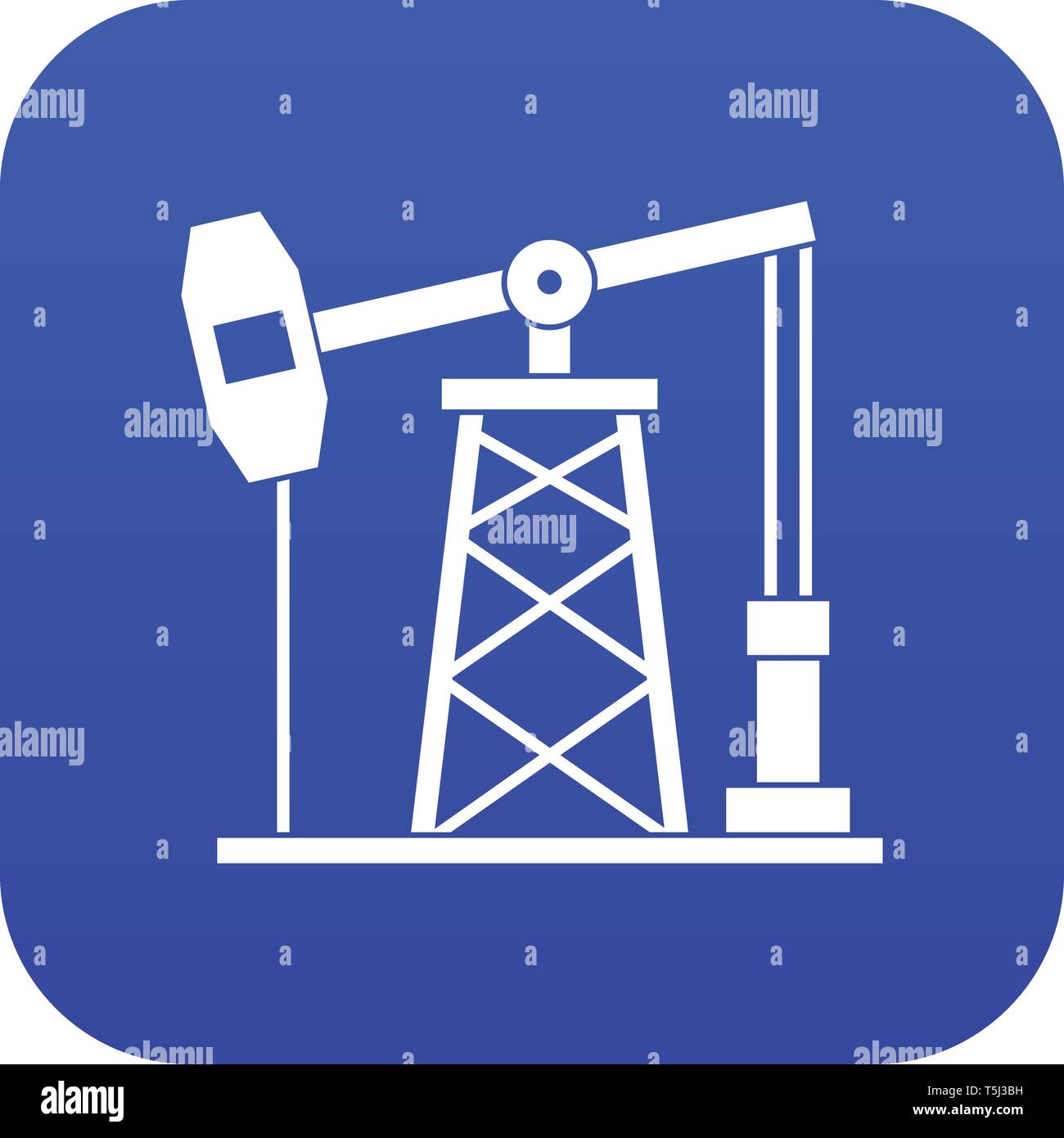 Oil derrick icon digital blue Stock Vector