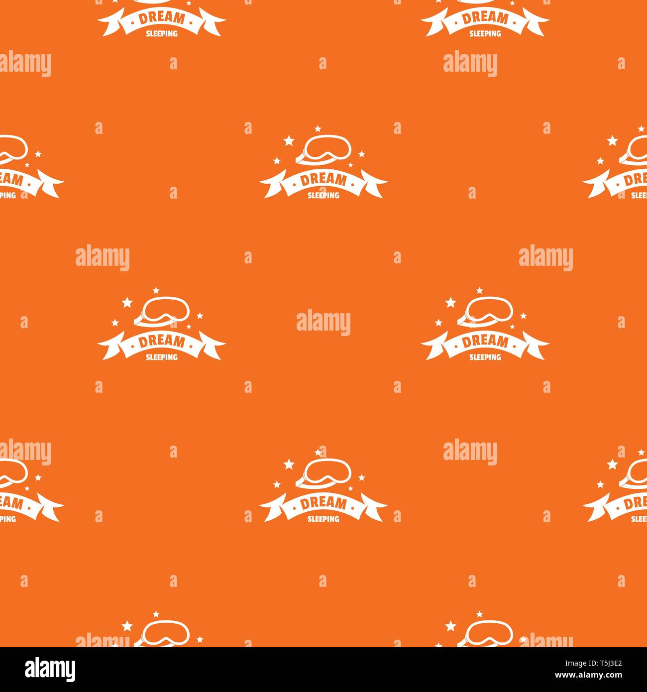 Sleeping pattern vector orange Stock Vector