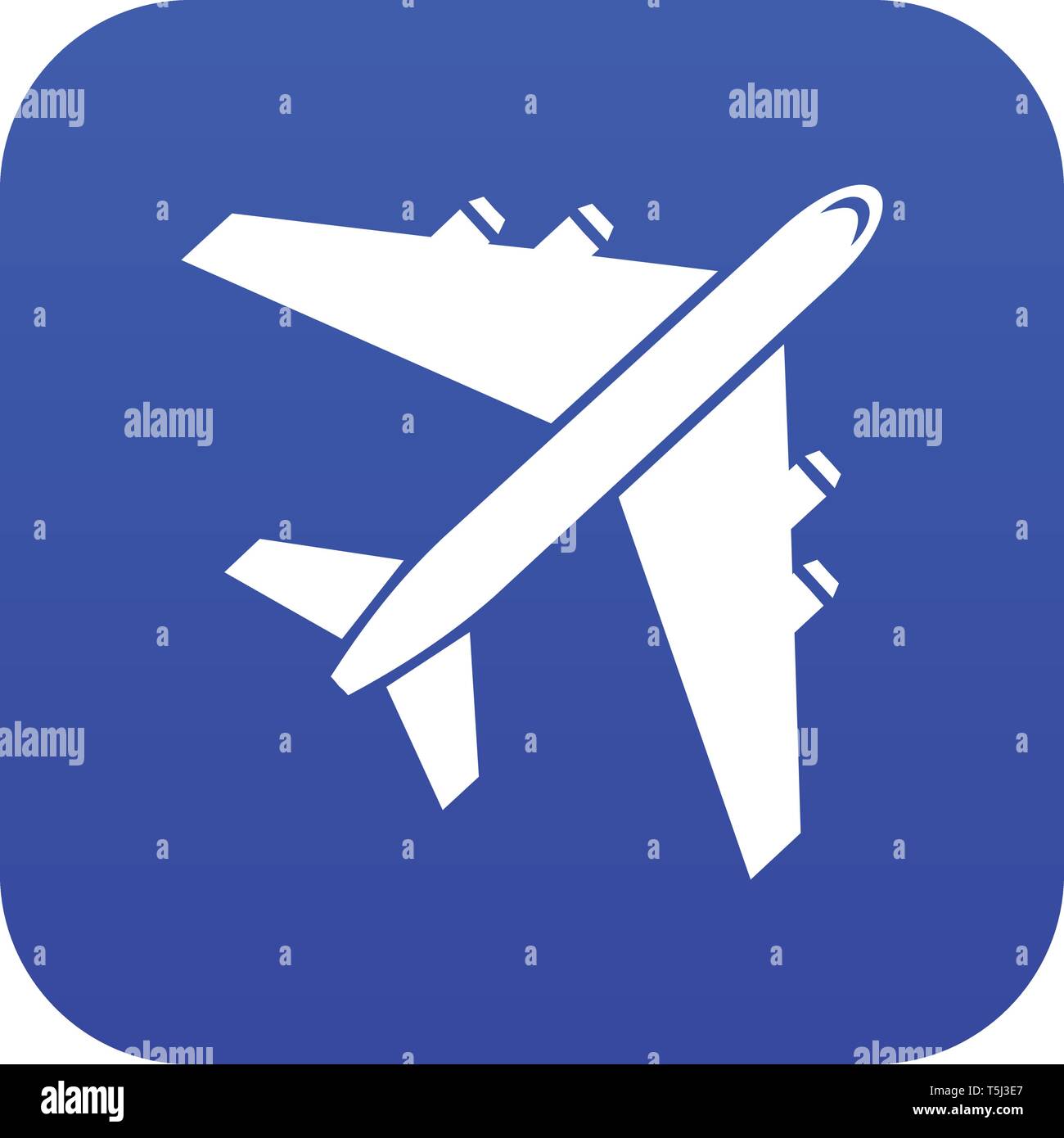 Passenger airliner icon digital blue Stock Vector Image & Art - Alamy