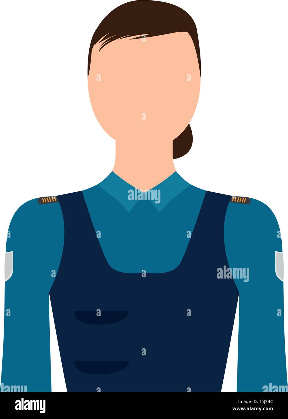 Isolated policewoman character Stock Vector Image & Art - Alamy