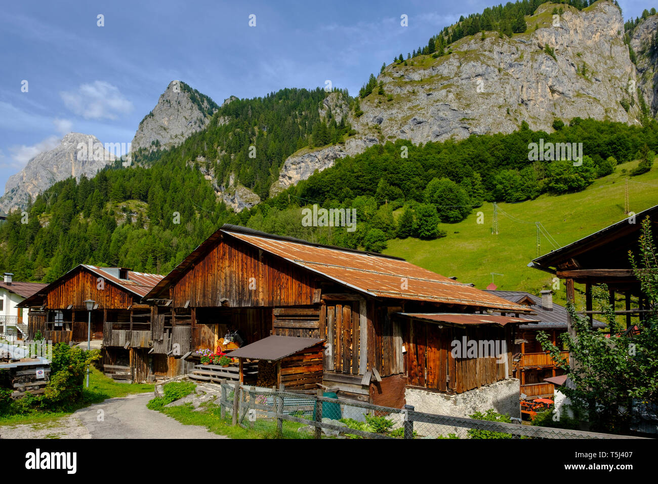Italy, Dolomites, Sottoguda, Val Pettorina, farm houses near Rocca Pietore  Stock Photo - Alamy
