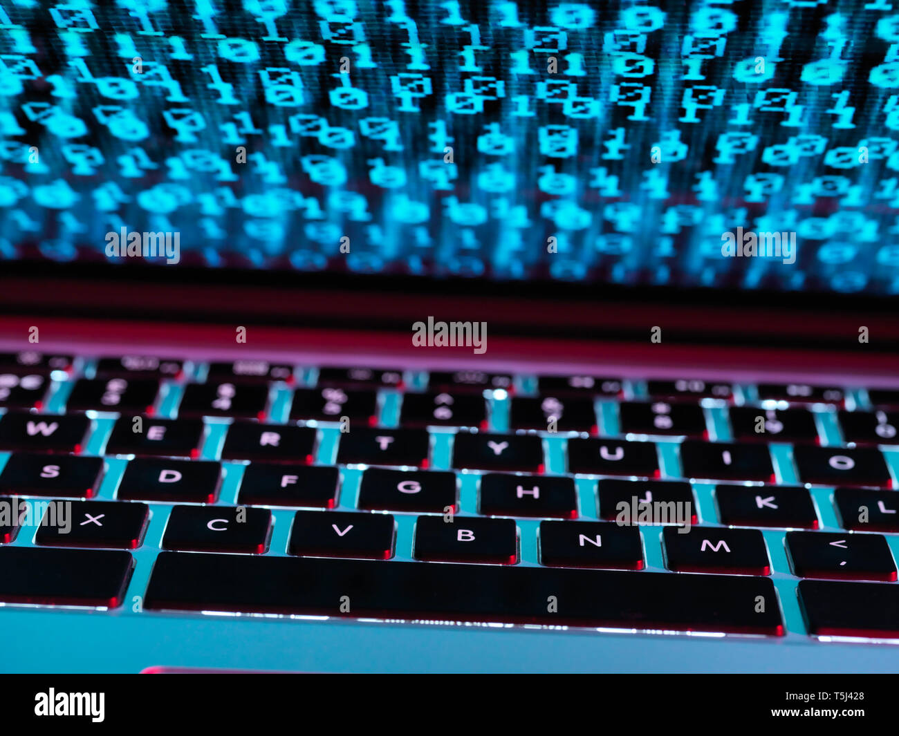 Computer virus infecting a laptop computer with a virus Stock Photo - Alamy