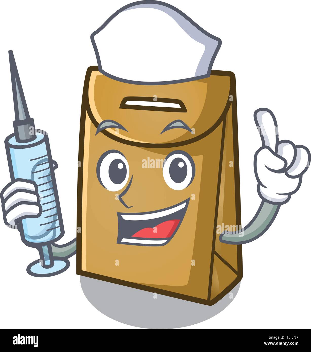 Nurse paper bag isolated with the character Stock Vector Image \u0026 Art - Alamy, image size:1227x1390