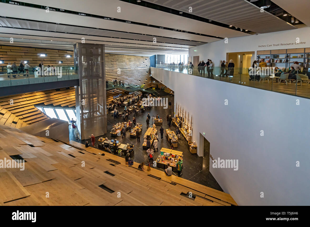 Interior view of V&A Dundee Riverside Esplanade in Dundee Scotland