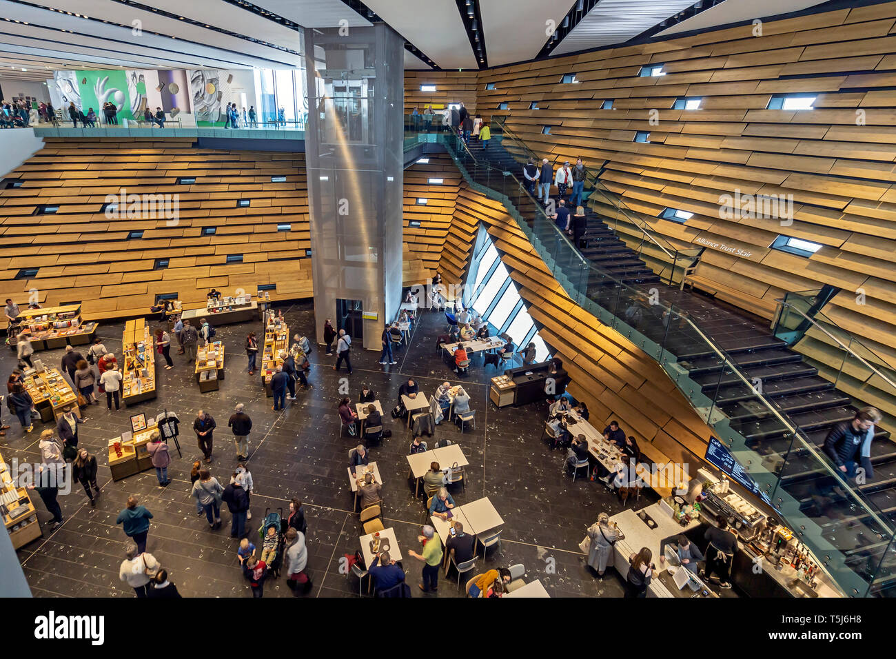 Interior view of V&A Dundee Riverside Esplanade in Dundee Scotland