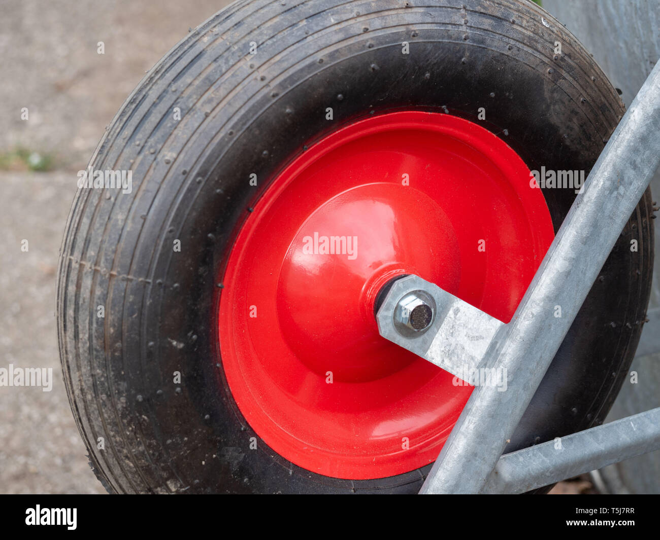 Tire of a wheelbarrow Stock Photo - Alamy