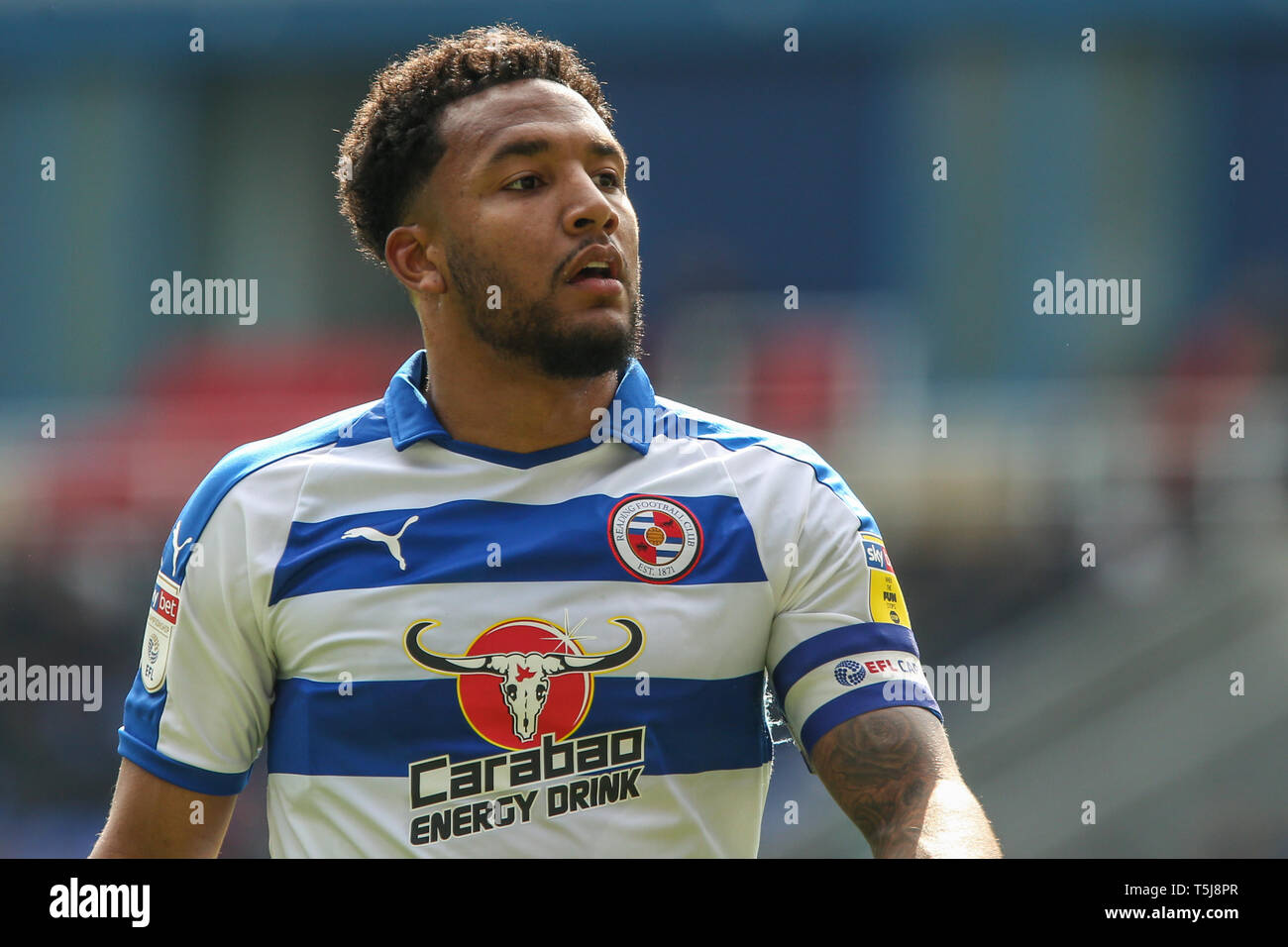13th April 2019, Madejski Stadium, London, England; Sky Bet Championship, Reading vs Brentford ; Liam Moore (06) of Reading   Credit: Matt O'Connor/News Images,  English Football League images are subject to DataCo Licence Stock Photo