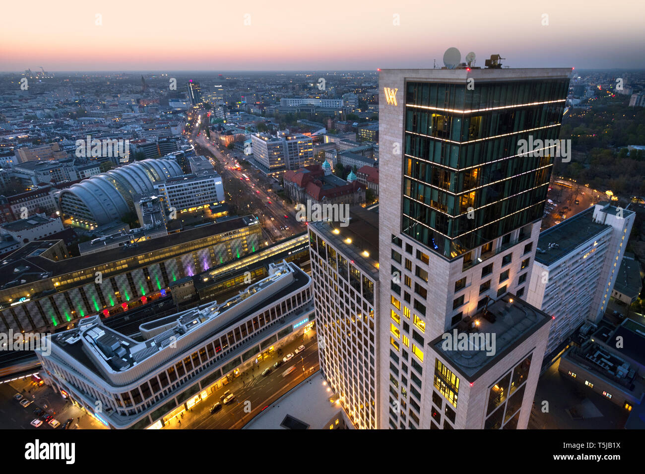 view from upper west building over berlin, berlin , germany Stock Photo
