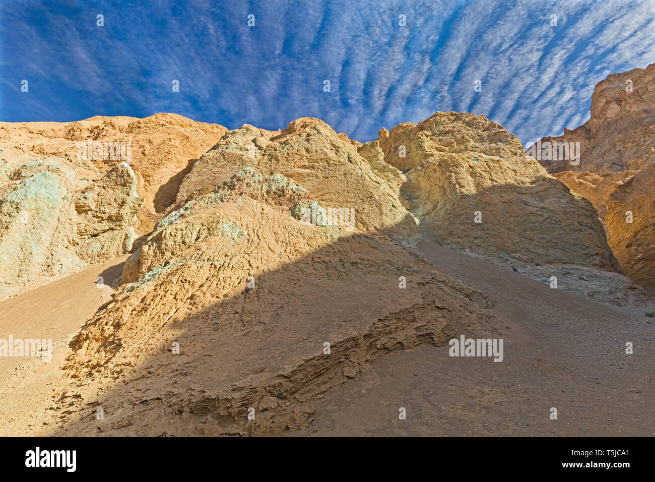 Zebra clouds over Desolation Canyon. Stock Photo