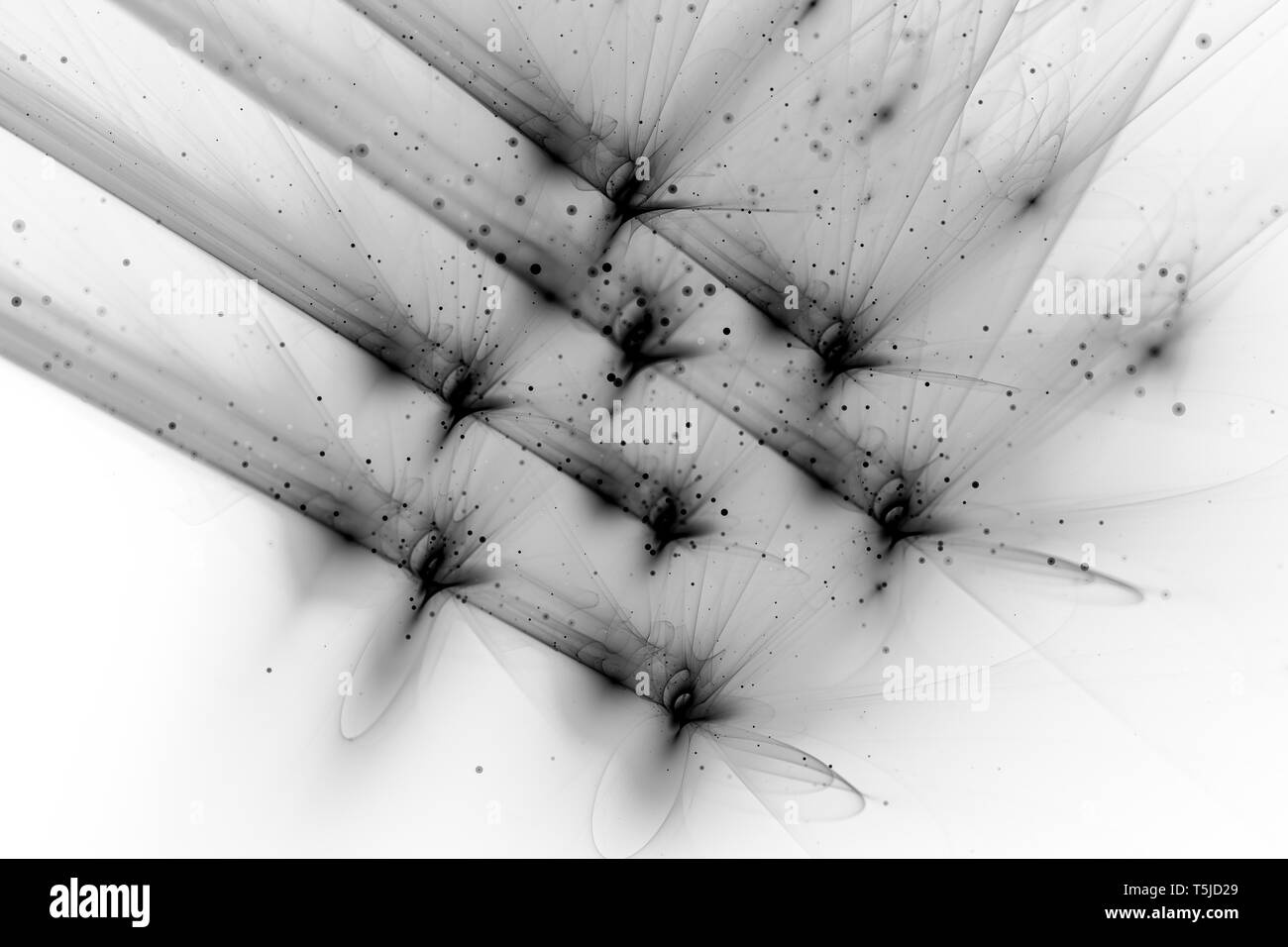 , computer generated abstract intensity map, black and white Stock Photo