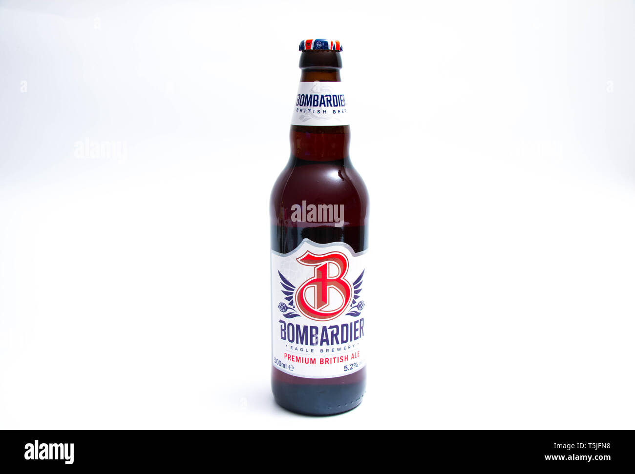 Bombardier British ale Beer bottle from UK england Stock Photo Alamy