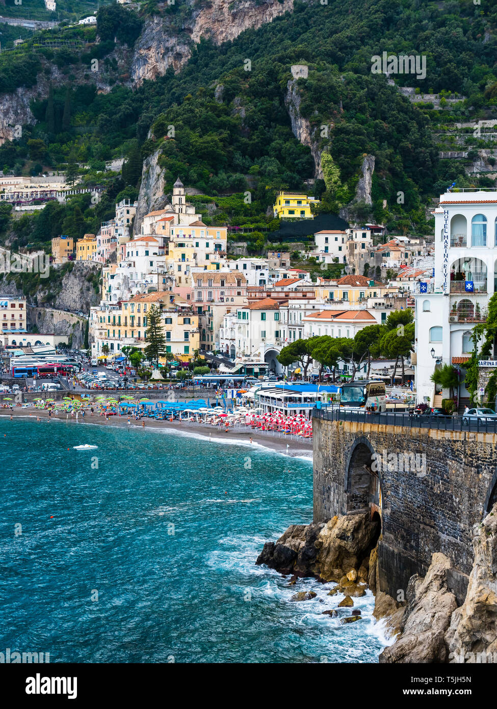 Amalfi Coast, Sorrento Peninsula, Amalfi Stock Photo -