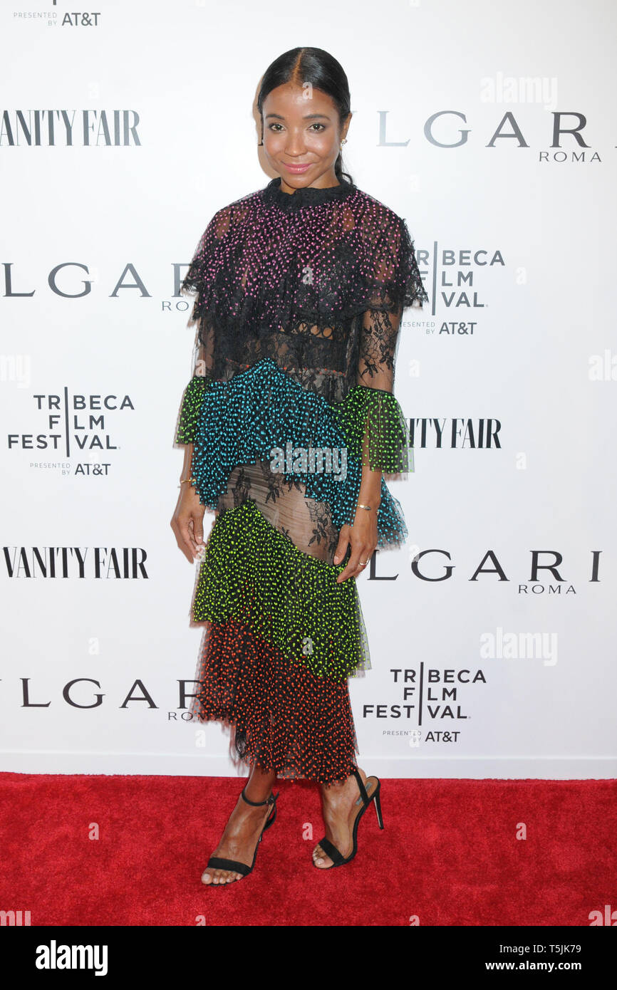 April 23, 2019 - New York, New York, U.S. - 23 April 2019 - New York, New York - Genevieve Jones at BVLGARIÃ•s World Premiere of Celestial and The Fourth Wave, with Vanity Fair for the 18th Annual Tribeca Film Festival at Spring Studios. Photo Credit: LJ Fotos/AdMedia (Credit Image: © Ylmj/AdMedia via ZUMA Wire) Stock Photo