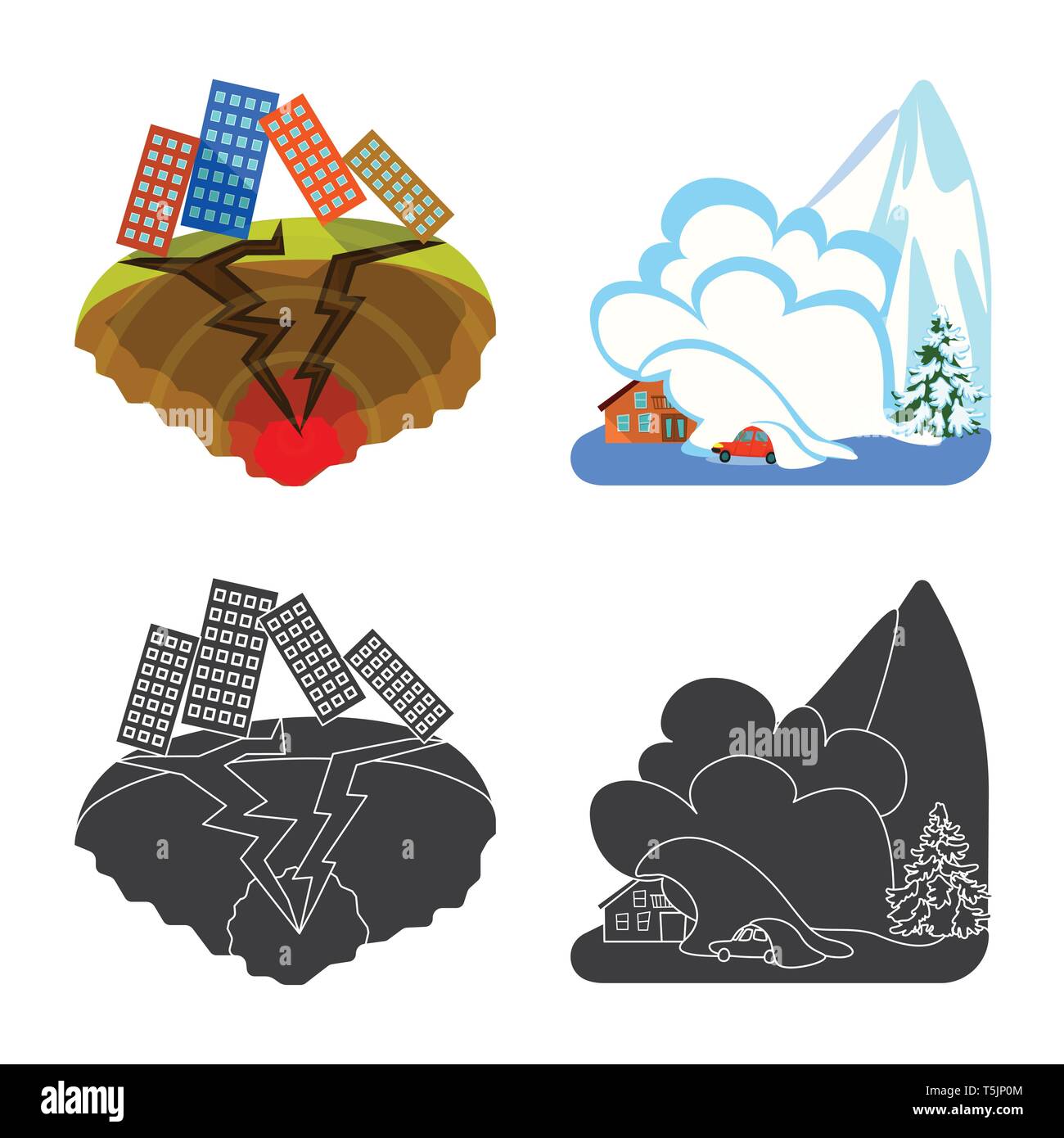 Vector illustration of weather and distress logo. Collection of weather ...