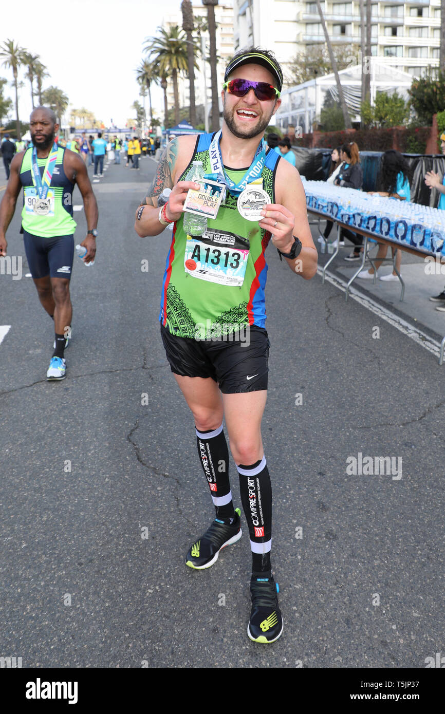 34th Skechers Performance Angeles Marathon in Los Angeles, California. Featuring: Guglielmo Schiavoni Where: Los Angeles, California, United States When: 24 Mar 2019 Credit: Sheri Determan/WENN.com Stock Photo - Alamy