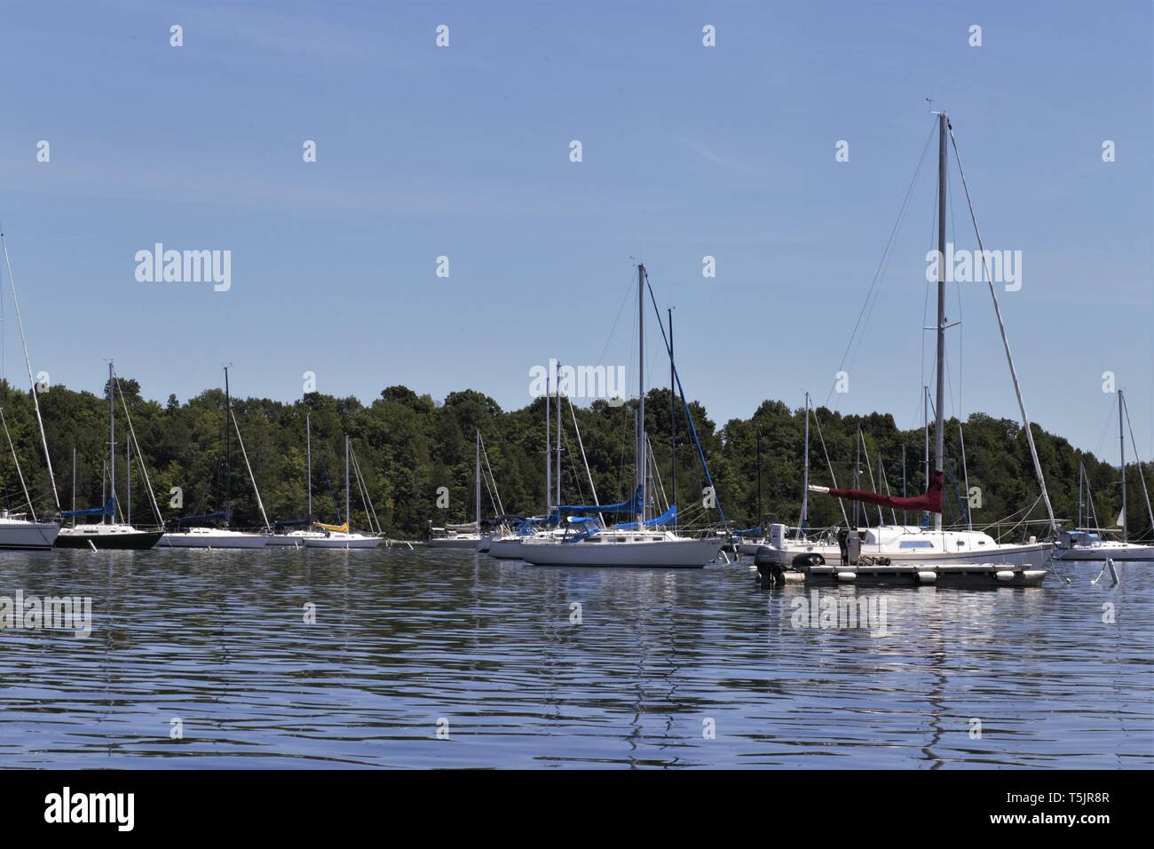 boating Lake Champlain, Vermont Stock Photo Alamy