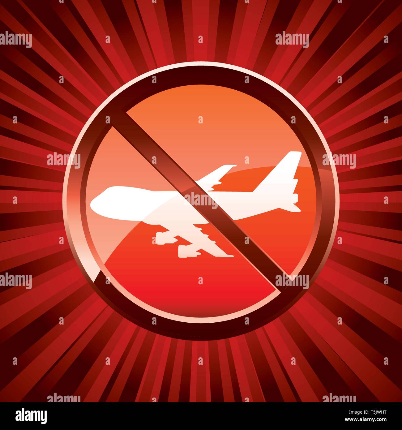 Airplane flight ban sign Stock Vector Images - Alamy