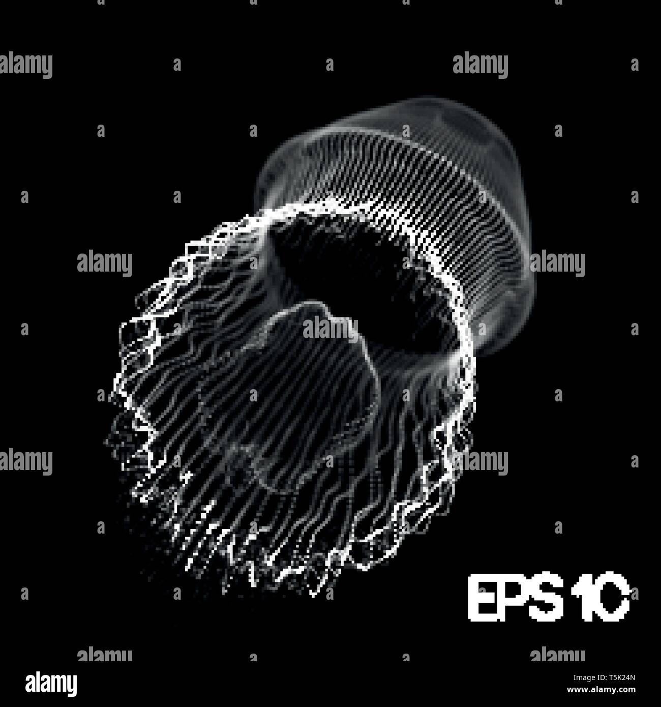 Reproducing network research. Network systems experiments. Jellyfish data centers random networking. EPS 10. Stock Vector