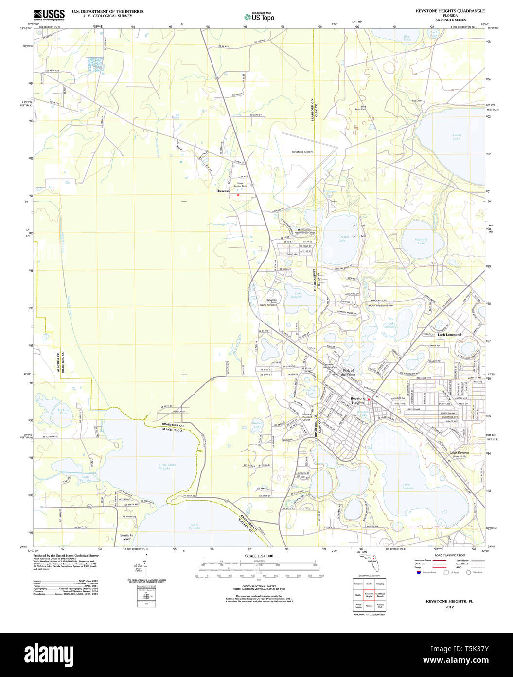 Keystone heights florida map hi res - Usgs Topo Map Florida Fl Keystone Heights 20120730 Tm Restoration T5K37Y 