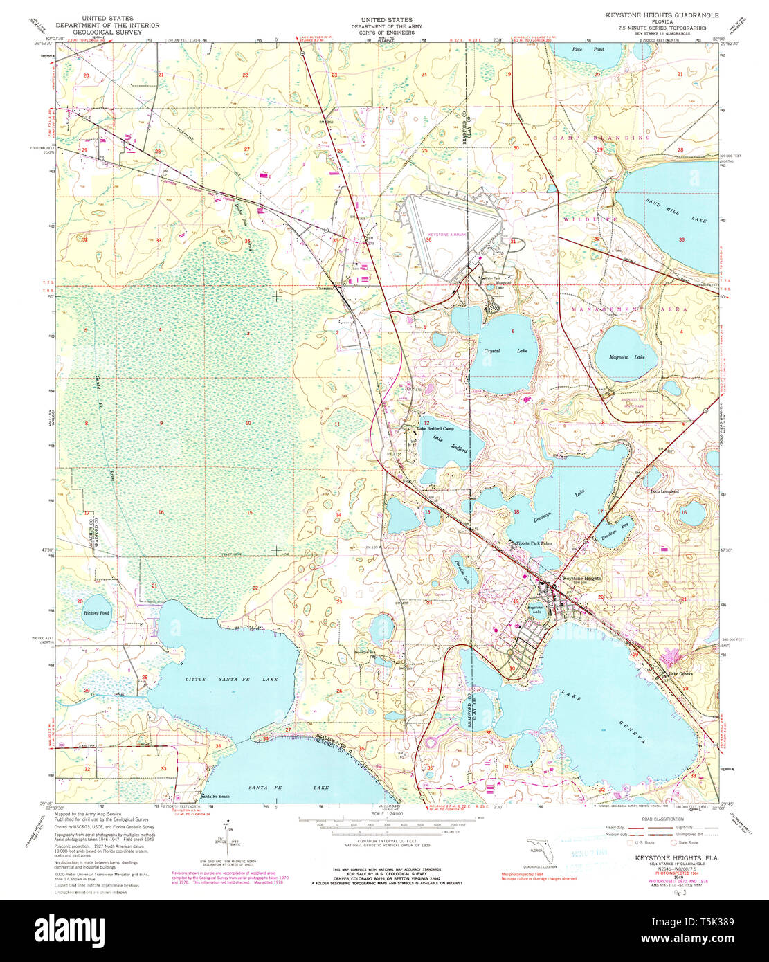 Keystone heights florida map hi res - Usgs Topo Map Florida Fl Keystone Heights 346928 1949 24000 Restoration T5K389 