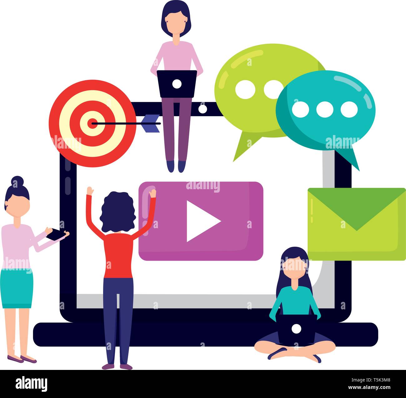 people social media Stock Vector Image & Art - Alamy