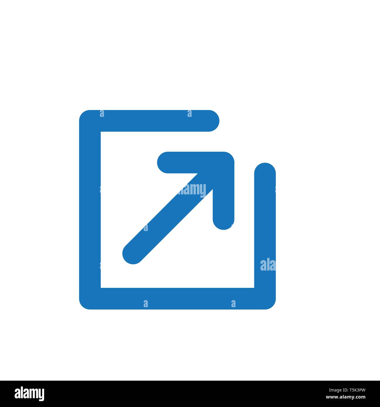 External Link Icon - box and arrow - UI or UX icon Stock Vector
