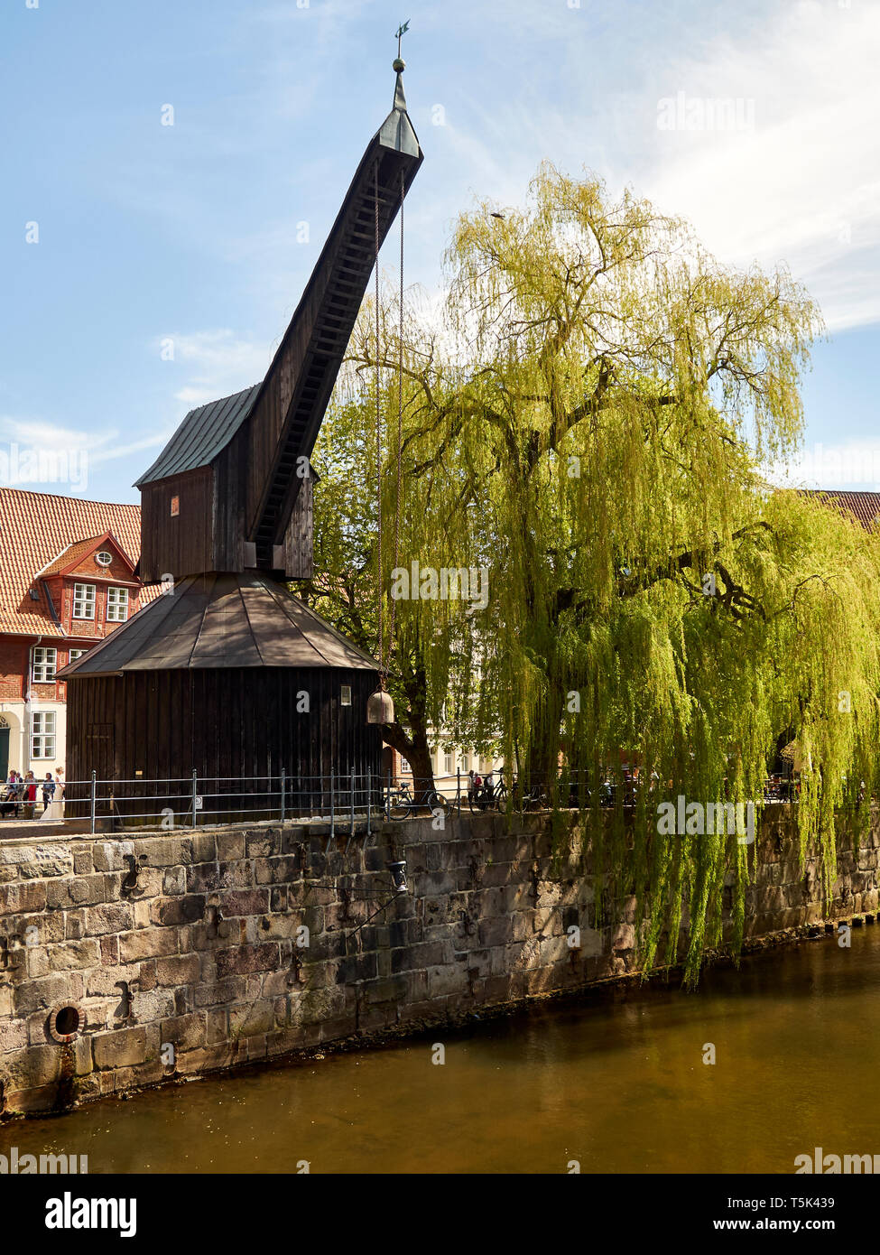 Old crane, Lüneburg, Germany Stock Photo