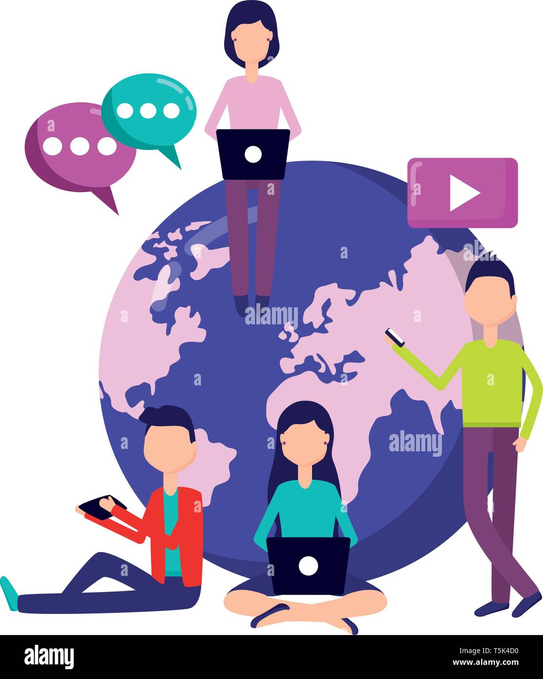 people social media Stock Vector Image & Art - Alamy