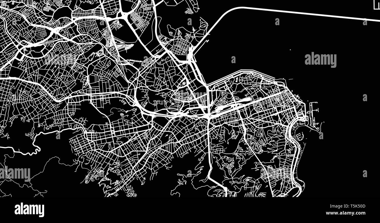 Urban Vector City Map Of Rio De Janeiro Brazil Stock Vector Image Art Alamy